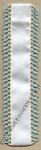 Bookmark White bead-embroidered ribbon